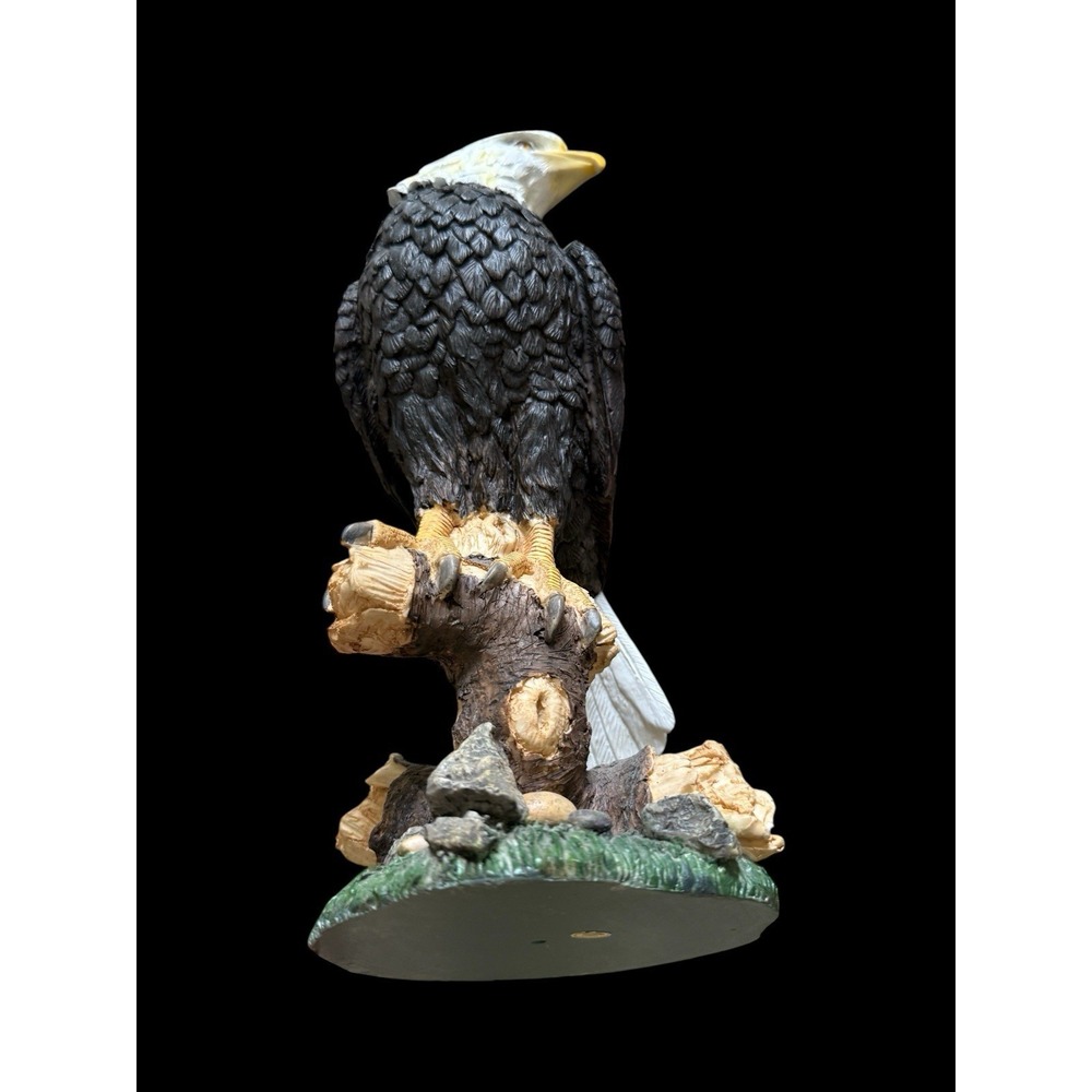 Polly Resin  American Eagle Perching on Tree Branch Resin Figurine Statue 13in - Picture 5 of 5